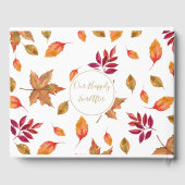 Livre D'or Automne Automne Mariages Invités Réserver (Verso)