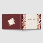 Livre D'or Automne Floral Bourgogne Mariage de crème (Complet)