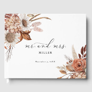 Livre D'or Automne Rustique Floral Mariage personnalisé
