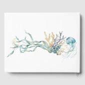 Livre d'or aux méduses, aquarelle sous la mer (Verso)