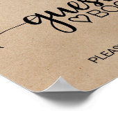 Livre d'or avec fausse calligraphie Kraft simple (Coin)