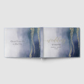 Livre D'or Awash Elegant Surf aquarelle Mariage Monogramme (Complet)