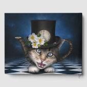 Livre D'or Awesome Mad Hatter Teapot Chat Conception Whimsica (Verso)