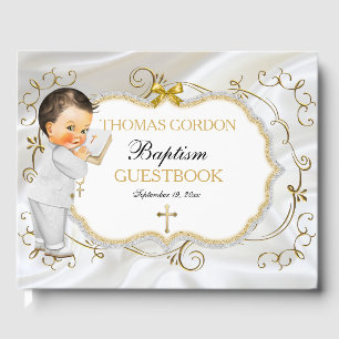 Livre D'or Baby Boy Baptism Christening Gold Cross
