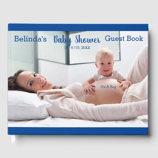 Livre D'or Baby Boy Bubbles & Unicorns Baby shower Collection (Recto)