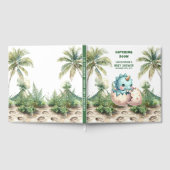 Livre D'or Baby Boy Dinosaur Hatching Bientôt Guest Keepsaké (Complet)