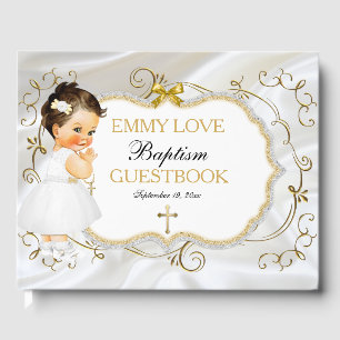 Livre D'or Baby Girl Baptism Christening Gold Cross
