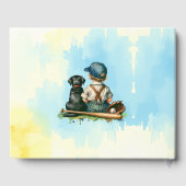 Livre D'or Baby shower À Thème Personnalisé De Baseball (Verso)