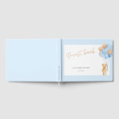 Livre D'or Baby shower Ballons Teddy Bear Blue Tan (Complet)