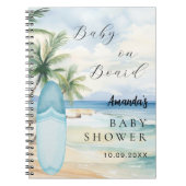 Livre d'or Baby Shower bébé à bord du surf (Devant)