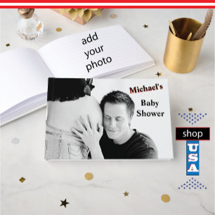 Livre D'or Baby shower 🍼 bébé bosse photo Monogramme