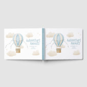 Livre D'or Baby shower bleu montgolfière aventure (Complet)