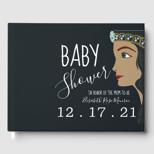 Livre D'or Baby shower bleu princesse (Recto)