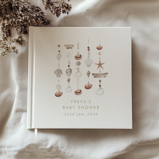 Livre D'or Baby shower Boho Beach Shell
