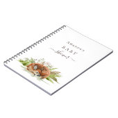 Livre d'or baby shower bois cerfs (Côté gauche)