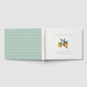 Livre D'or Baby shower botanique minimal d'agrumes orange (Complet)