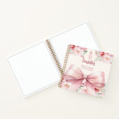 Livre d'or Baby shower boucles d'arc rose (Intérieur)
