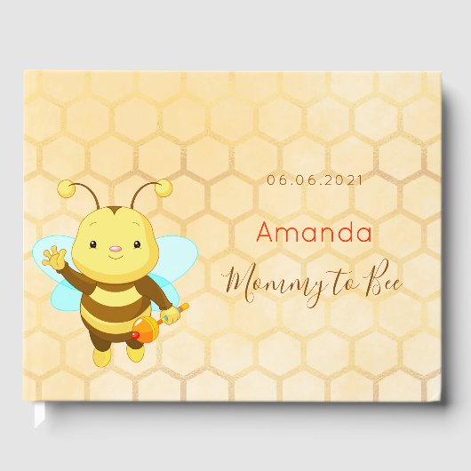 Livre D'or Baby shower bumble bee maman (Recto)