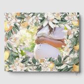 Livre D'or Baby shower d'aquarelle florale Citrus Lemon (Verso)