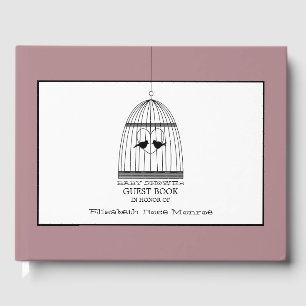 Livre D'or Baby shower de cage cardiaque vintage