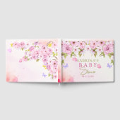 Livre D'or Baby shower de fleurs de cerisier d'aquarelle (Complet)
