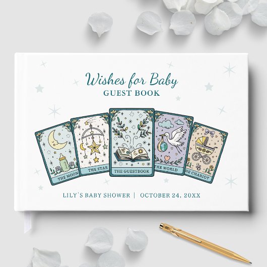Livre D'or Baby shower de Tarot souhaits pour bébé