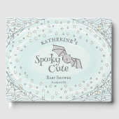 Livre D'or Baby shower d'Halloween Mint Éffrayant Cute Bats (Recto)
