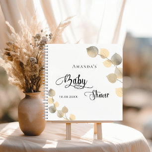 Livre d'or baby shower eucalyptus