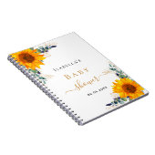 Livre d'or baby shower eucalyptus tournesol (Côté Droit)