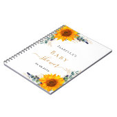 Livre d'or baby shower eucalyptus tournesol (Côté gauche)