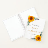 Livre d'or baby shower eucalyptus tournesol (Intérieur)