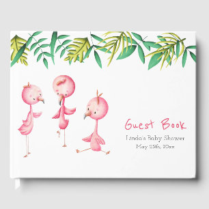 Livre D'or Baby shower fille Flamant rose rose mignon