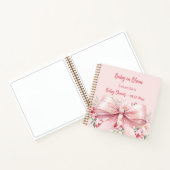 Livre d'or Baby shower fleuron arc photo (Intérieur)