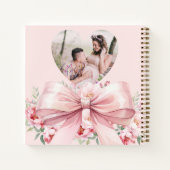 Livre d'or Baby shower fleuron arc photo (Dos)