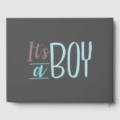 Livre D'or Baby shower garçon Eléphant mignon (Verso)