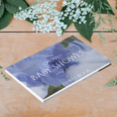 Livre D'or Baby shower garçon Fleur Iris bleu clair