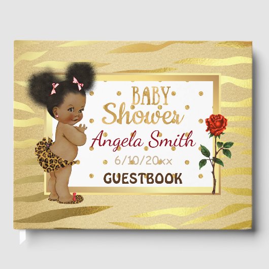 Livre D'or Baby shower Gold Sparkle Guestbook (Recto)