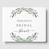 Livre d'or Baby shower lavande eucalyptus (Recto)