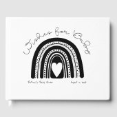Livre D'or Baby shower moderne Black White Rainbow (Recto)