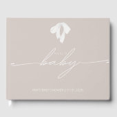 Livre D'or Baby shower moderne Dusty Blush Bow (Recto)