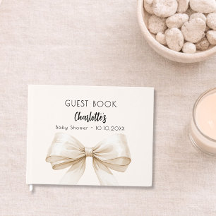 Livre D'or Baby Shower neutre beige crème