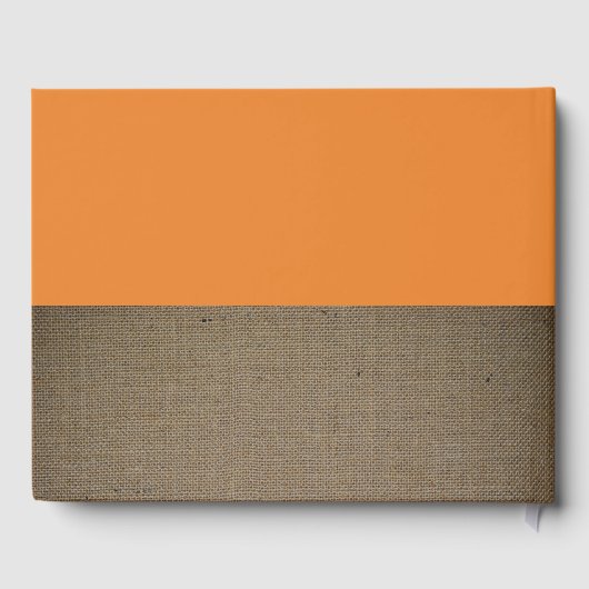 Livre D'or Baby shower Orange Fox Burlap (Verso)