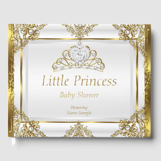 Livre D'or Baby shower Princess Pearl Gold White