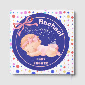 Livre D'or Baby Shower Rose, Baby Shower Fille (Verso)