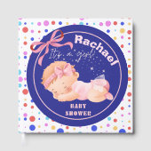 Livre D'or Baby Shower Rose, Baby Shower Fille (Recto)