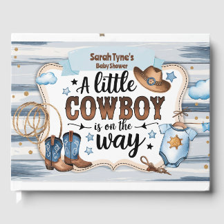 Livre D'or Baby shower Rustique Western Rodeo Boys