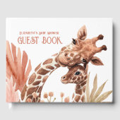 Livre D'or Baby shower Safari Boho Giraffe (Recto)