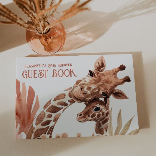 Livre D'or Baby shower Safari Boho Giraffe