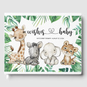 Livre D'or Baby shower Safari Wild Animaux (Recto)
