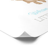 Livre d'or baby shower Teddy Bear bleu (Coin)